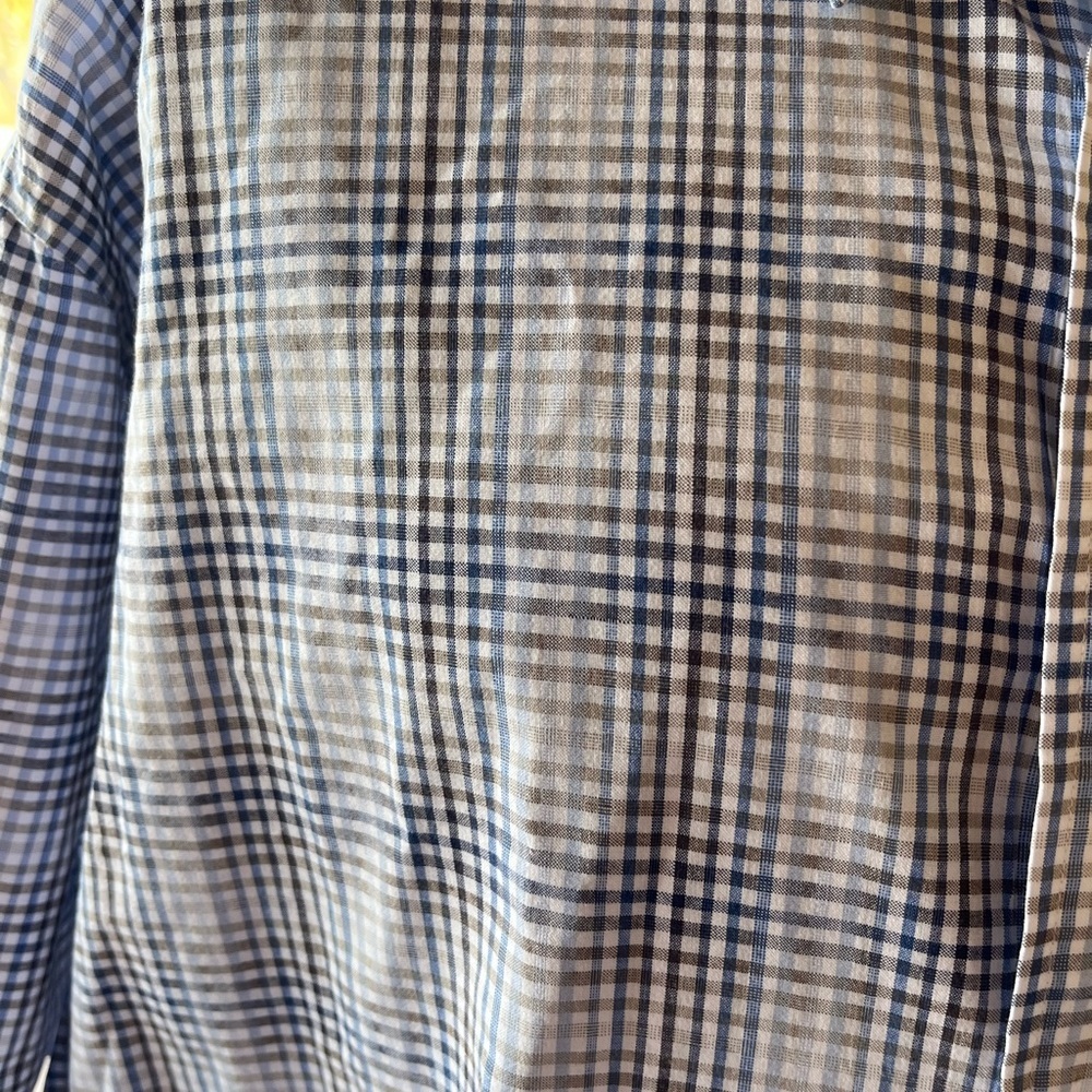 Nwot Checked Roundtree And Yorke Button Up - image 4